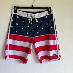 O'Neill Red, Blue and White Board Shorts Swimwear Mens 30